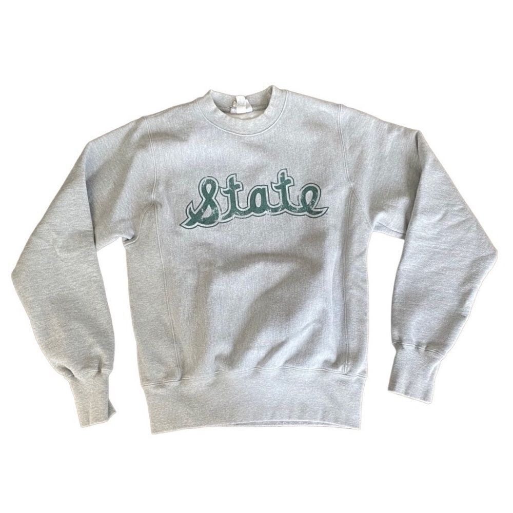 Champion Reverse Weave Michigan State Crewneck Sweatshirt XS Script Spartans